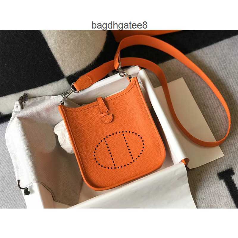 

Designer Bag Leather Bags h Sewn Mini Real Genuine Tote Totes Hand Wax Thread 2023 Women's Evelynbag Single Shoulder Messenger Togo Fk1y With GM42