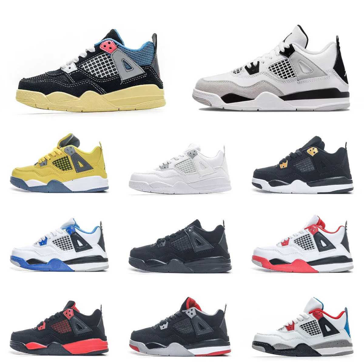 

Jumpman 4S Baby Military Black Basketball Shoes Trainers Kids Union Fire Red 4 Boy Girl Black Cat All White Pink University Blue Baby Red Thunder Infrared Sneakers, Please contact us