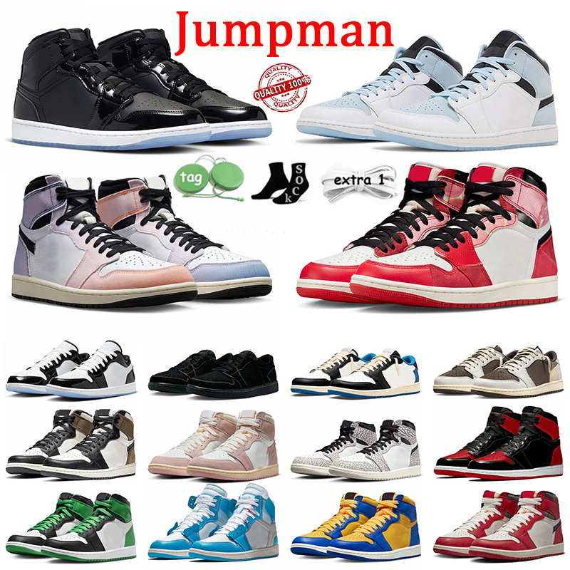 

jordens 1 jumpman 1 basketball shoes men low Spider-Verse 1s Off Next Chapter Black Phantom travis sneakers Skyline Panda White Cement women trainers sports retro, 2 white cement