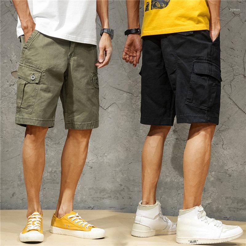 

Men's Shorts Loose Work Summer Cargo Multi Military Solid Pants Male Pocket Tactical Joggers Fitness Men's Casual, F-green