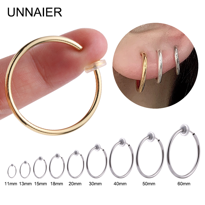 

1 Pair Ear Cuff Fake Hoop Earrings Man Without Drilling Ear Clip On Earring For Women 2022 Without Piercing Earring Non-Hole