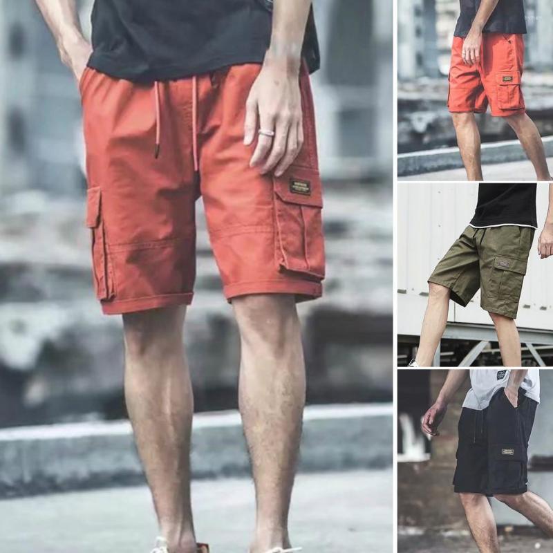 

Men's Shorts Summer Men's Cargo Drawstring Multi Pockets Breathable Solid Color Cool Hip Hop Elastic Waist Wide Leg, Green