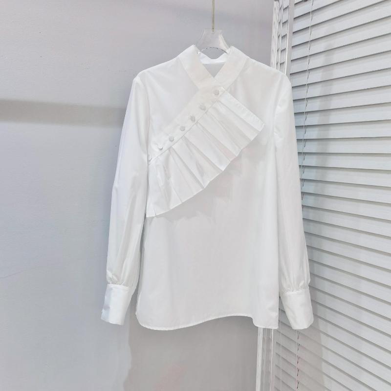 

Women' Blouses Spring And Summer Pressed White Shirt Simple Lazy Leisure Style