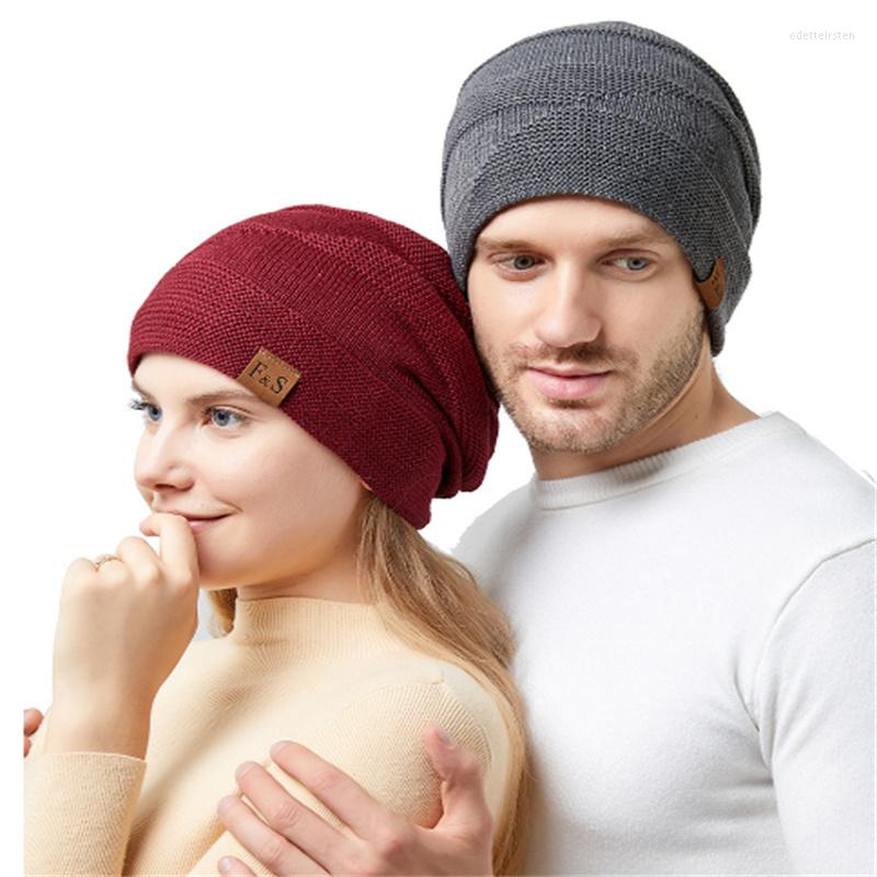 

Berets Women Men Winter Warm Fleece Knit Beanie Cap Ski Hat Hats Snow Caps Skull Cuff, Black
