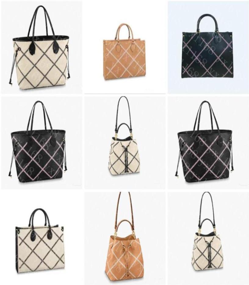 

Totes ONTHEGO POCHETTE Empreinte Broderies bags neonoe Cross Body tote Handbag Women Shopping Genuine Leather Shoulder Bag8093654, Cream