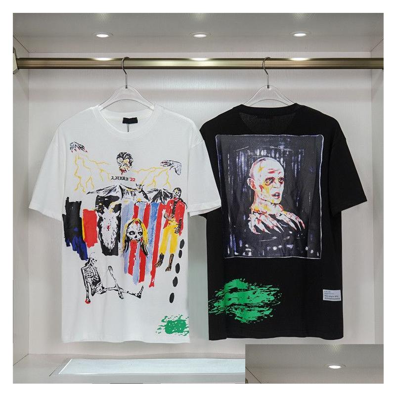 

Men'S T-Shirts Mens Womens Designer T Shirts Printed Fashion Man Tshirt Topquality Cotton Casual Tees Short Sleeve Luxury Hip Hop St Dhmh7, 10