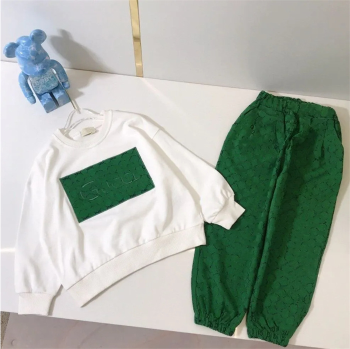 

Autumn winter new western style Clothing Sets European American fashion big boys and girls fleece trousers long-sleeved suit Kids Clothing
