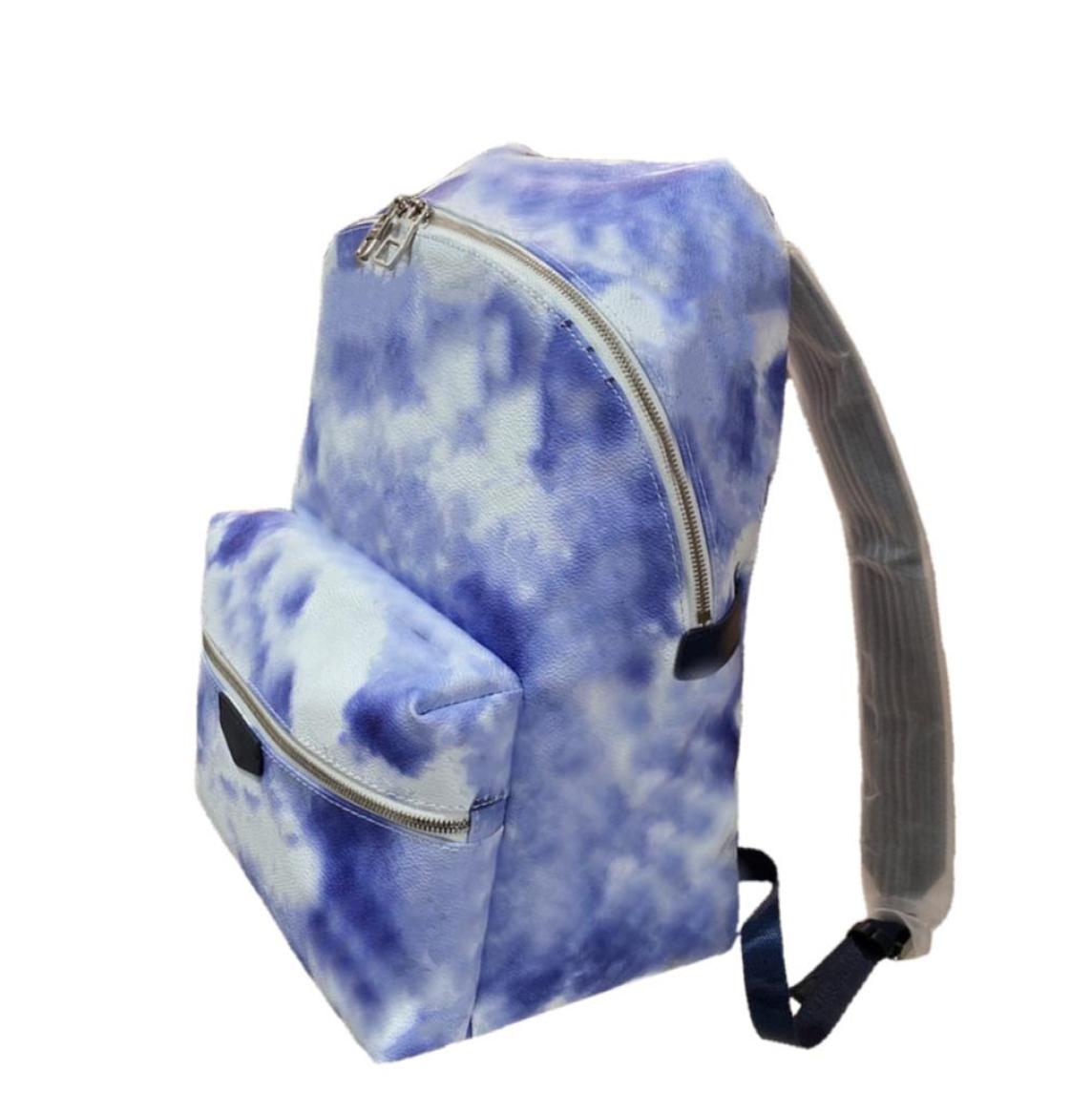 

Tie Dye Printing Backpack Schoolbags Primary School Students Children bags high class outdoor travel sports Backpacks INS arge cap4870873, Sky blue