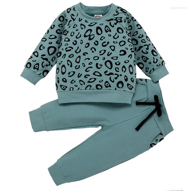 

Clothing Sets Autumn 2023 Boys Leopard Sport Suits For Kids Children Sweatshirts Pants Clothes Toddler Tracksuits, Blue