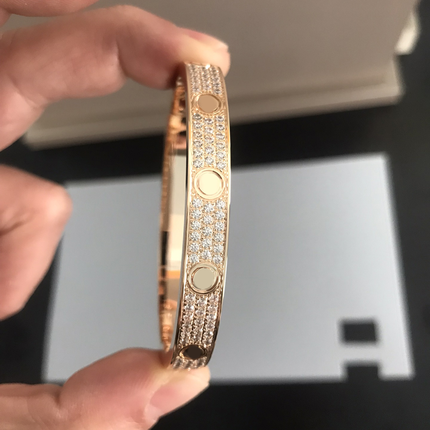 

Luxury Top Brand 925 Sterling Silver Jewelry For Women Screw Driver Bangle Thin Design Rose Gold Diamond Love Bangle Wedding Engagement Screw Bracelet Hot