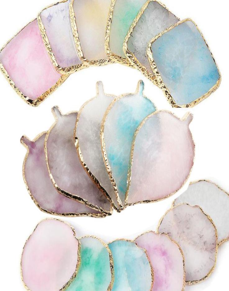 

Natural Resin Agate Nail Art Display Shelf Board Nail Color Paint Palette Holder Drawing for Manicure Mixing Display Tools4906868