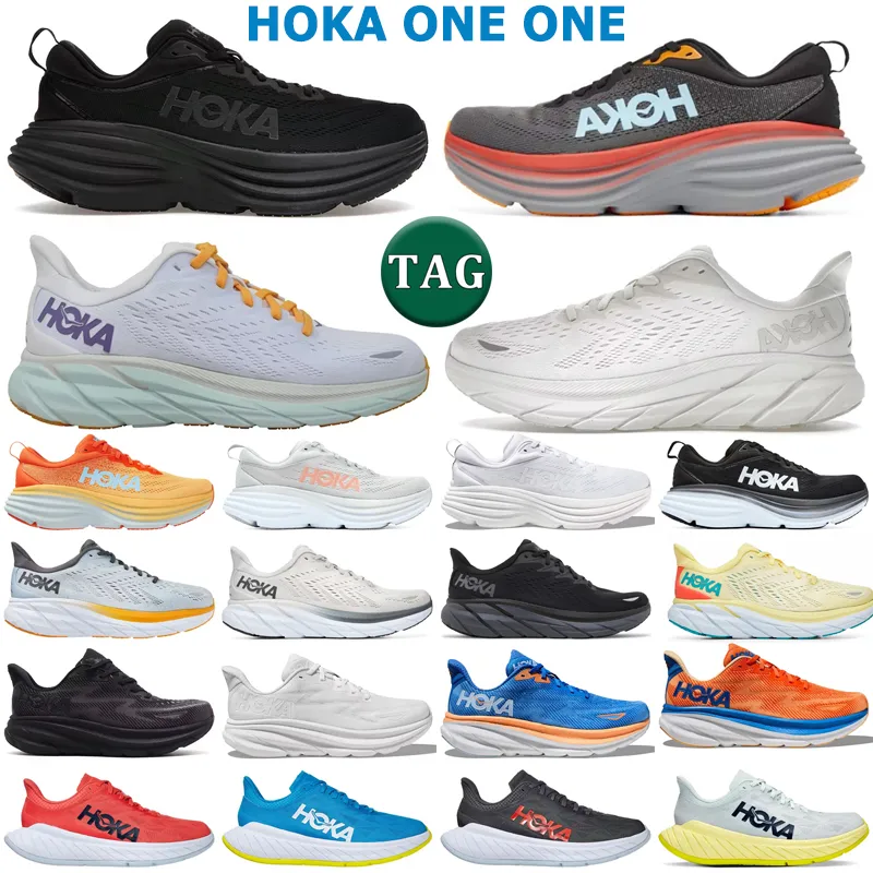 

Classic Clifton 9 Hoka One Bondi 8 Athletic Shoe Running Shoes Sneakers Shock Absorbing Road Fashion Mens Womens Top Designer Women Men Size 36-45, Box