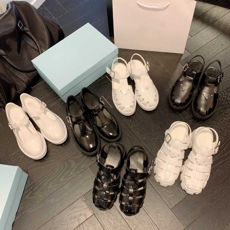 

Women Foam Rubber Sandals Ridged Soles Designer Monolith Summer platform Shoes Metal Triangle Logo Sandal Retro Beach Footwear black white summer thick bottoms, Lhprd4