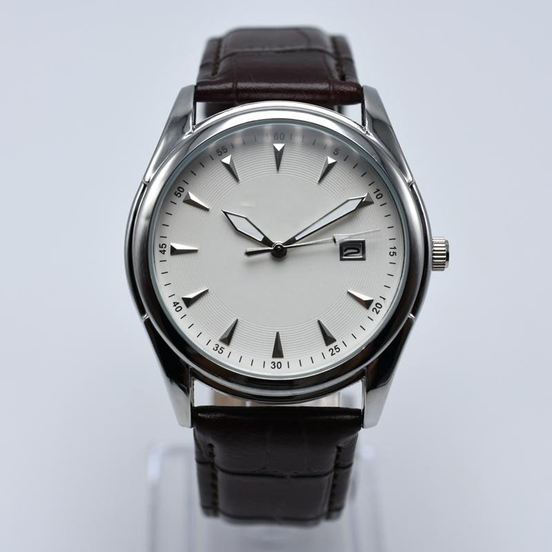 

Retro men's watch luxury fashion leather black and white dial 40mm military montre homme quartz watch men's watch Relogios homem Relojes hombre