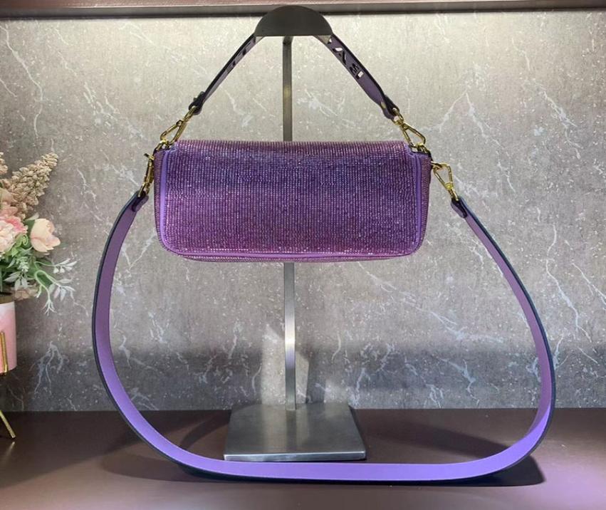 

Hand sewn beads bag Designer Handbag fashion baguette Luxurys Women Shoulder Messenger Bags Evening party purse Leather sequin Tot5021068, Gold