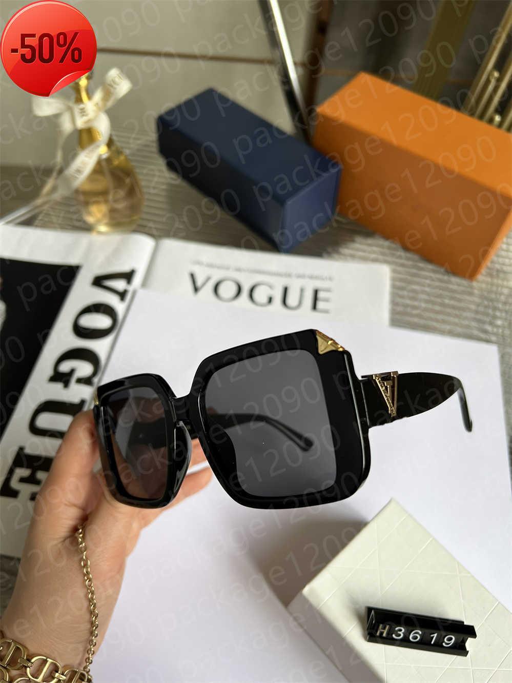 

Fashion Sunglasses 3619 with Letter Designer Brand Sun Glasses Women Men Unisex Traveling Sunglass Black Grey Beach Adumbral