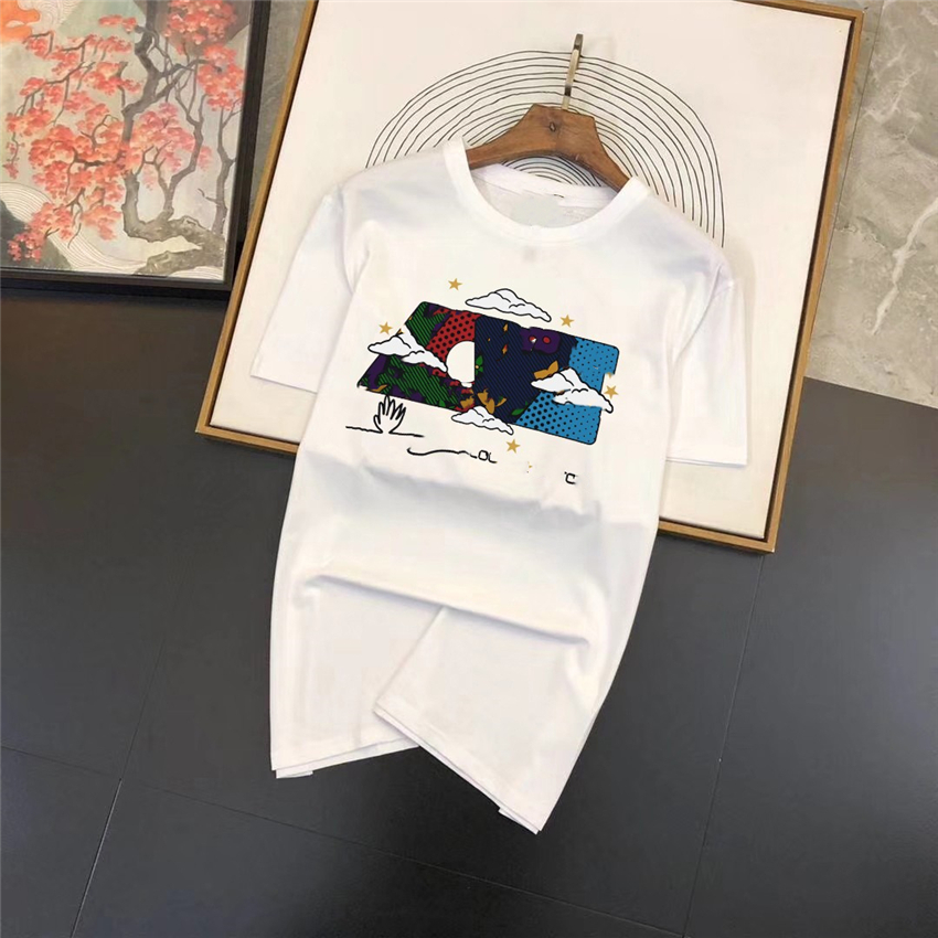 

Men's T-Shirt 2023 Fashionable Men's T-Shirts Lvity cotton anti-wrinkle printed alphabet couple Viutonity casual wear student short sleeve 024-015