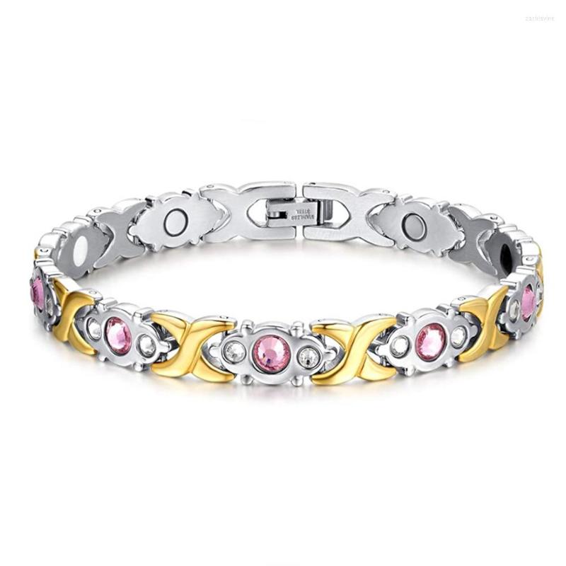 

Link Bracelets Fashion Infinity Twisted Magnet Bracelet For Womem Charm Energy Magnetic Silver Plate Teen Jewelry Women's Accessories