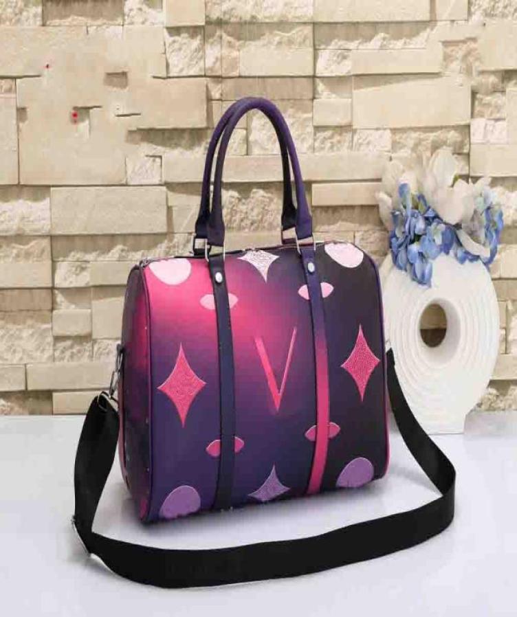 

Women Men Weekend Tote Duffee Bags Spring in the city sunrise sunset Pastel gradient color Outdoor Sport luggage Packs weekend Sho9967245, Sky blue