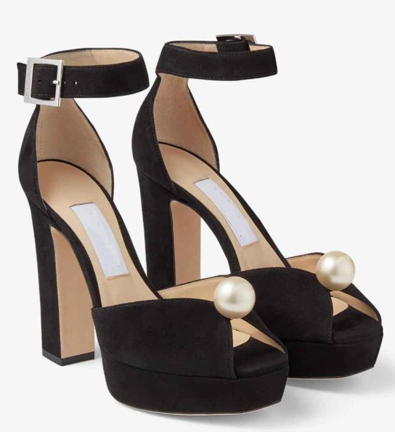 

Summer Style Socorie Sandals Shoes For Women White Pearl Latte Pink Black White Leather Crystals Two Toe Straps Platform High Heel9150828, Red
