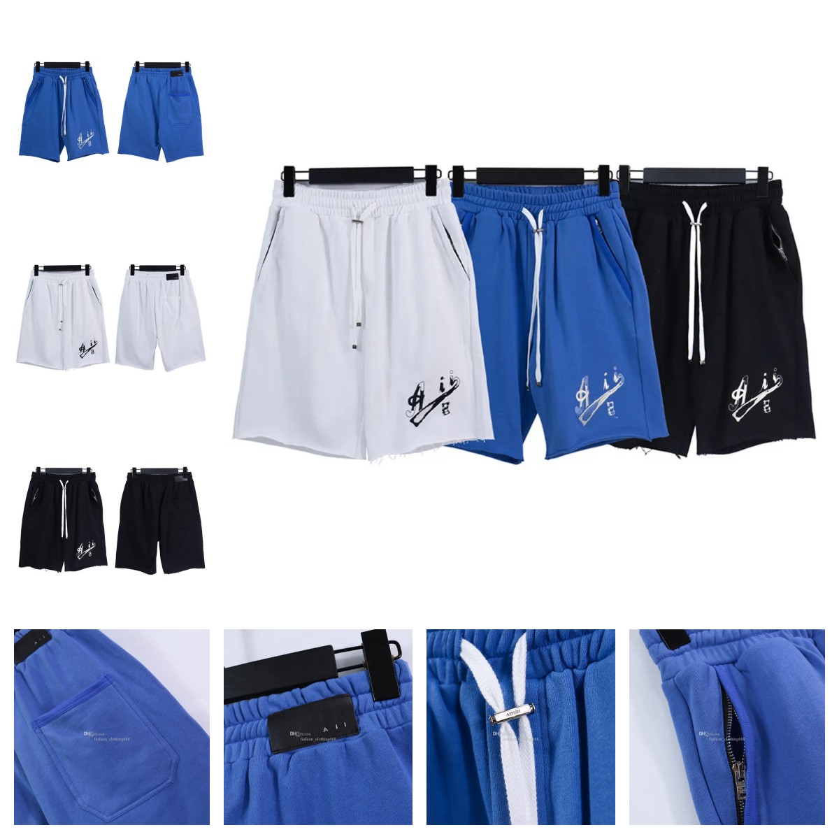 

Mens Fashion Shorts Brand Designer Solid Color Track Pant Summer Casual Trend Streetwear Pure Cotton Breathable Man Short Wear Black Blue White Asia Size S-XL