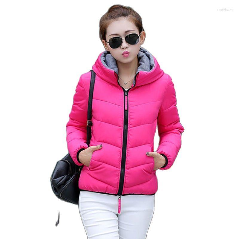 

Women's Trench Coats Warm Cotton Coat Winter Thickened Slim Autumn Hooded Student Jacket, Yellow