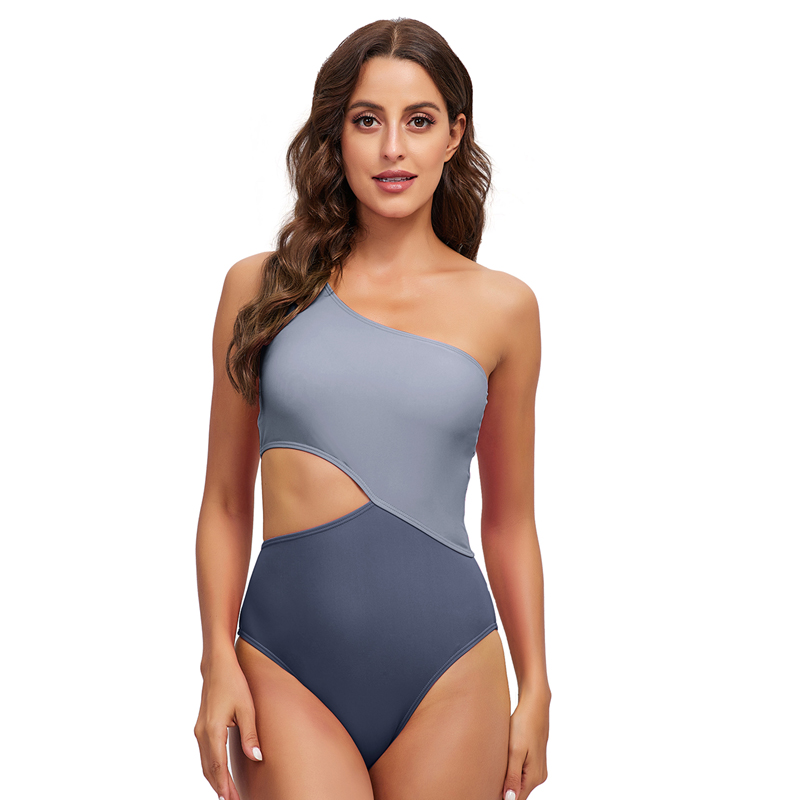 

2023 New Sexy Swimwear Women One Piece Swimsuit Female Bathing Suit Beach Wear Push Up Monokini Swim, Grayblue