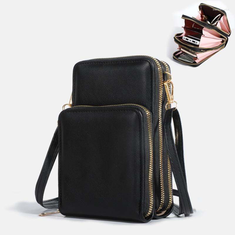 

Evening Bags Women's Bag PU Leather Shoulder Luxury Handbag Large Capacity Wallets Card Holders Cell Phone Purse Female Messenger