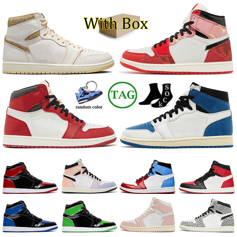 

With Box Spider-Verse Jumpman 1s Basketball Shoes for Mens Womens 1 OG Sneakers Washed Pink Starfish Lost And Found Taxi Patnet Bred UNC Cement Retros Trainers Sports, Top 3