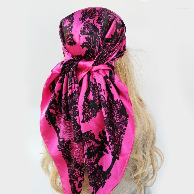 

Scarves 2023 Fashion Imitated Silk Scarf Ladies Outdoor Print Luxury Neck Hair Decorate Headband Small Kerchief Soft Wrap