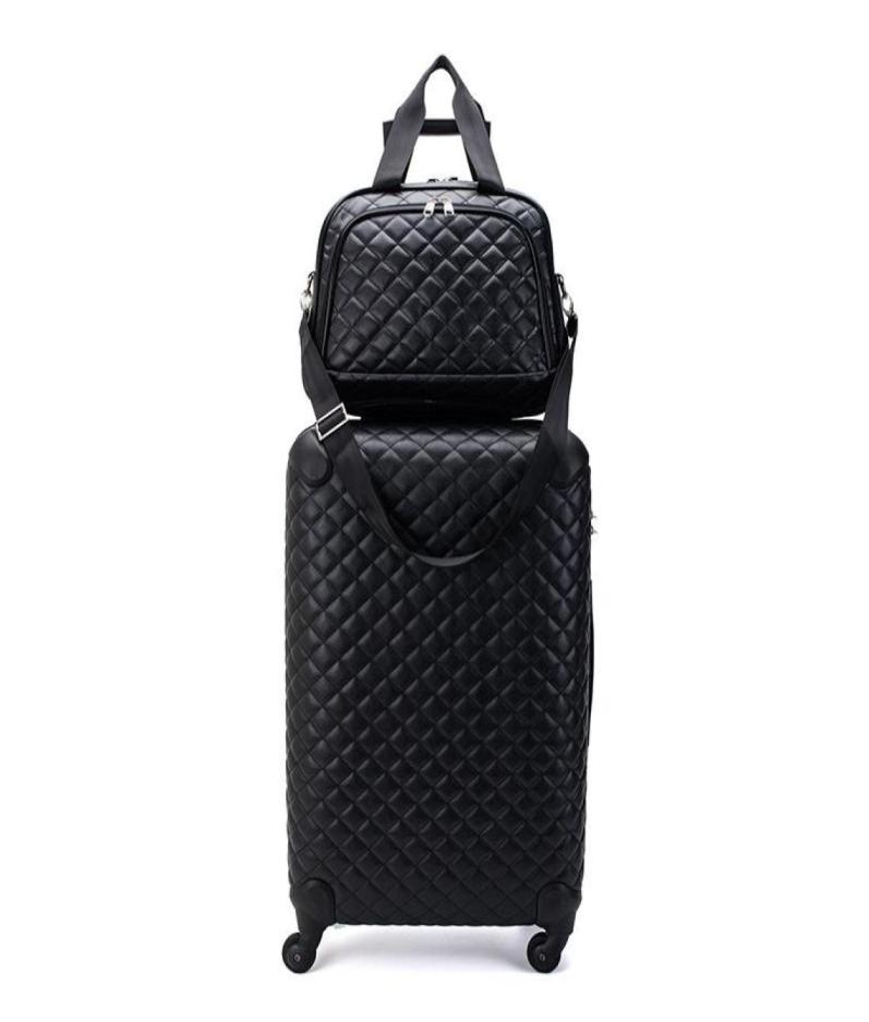 

16quot20quot24quot28quot Inc Women Luxury Leather Trolley Koffers Spinner Cabin Travel Suitcase Luggage Set On Wheels Suit1423890