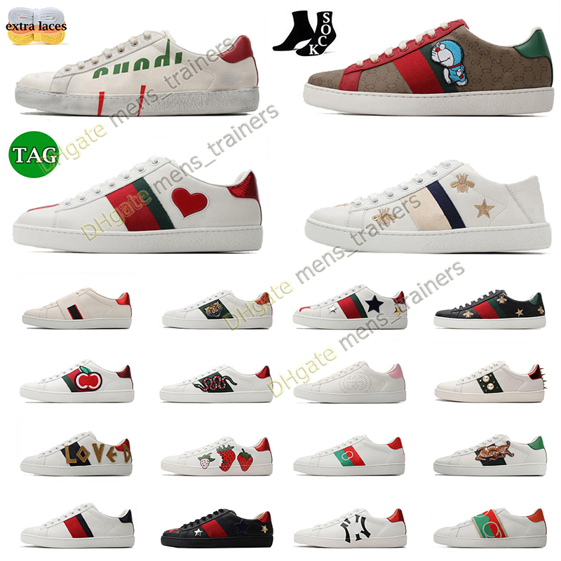 

Luxury Mens Women Ace Sneakers Casual Shoes Italy Cartoons Stripe Tiger Flower Trainers Bee Embroidered Walking Low Platform Designer Sneakers Big Size 46, # (18)
