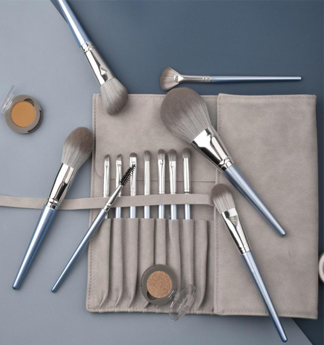 

14pcs Professional Makeup Brushes Set brochas maquillaje Blush Sponge Brush Fiber Hair Cosmetic Tools with Leather Bag8622917