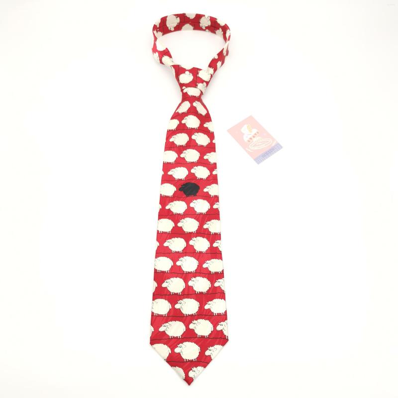 

Bow Ties Red Sheep Silk Pattern 10cm Trend Cartoon Tie Female Student Male Matching Shirt