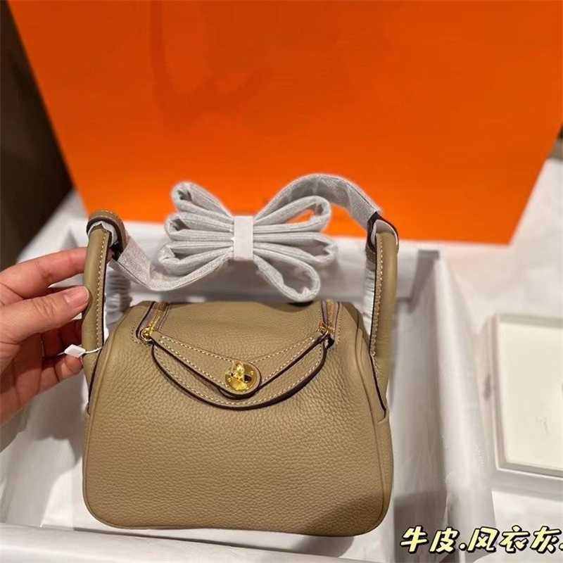 

Bags H erme New bag Lindys mini portable one-shoulder cross-body classic, Windbreaker grey