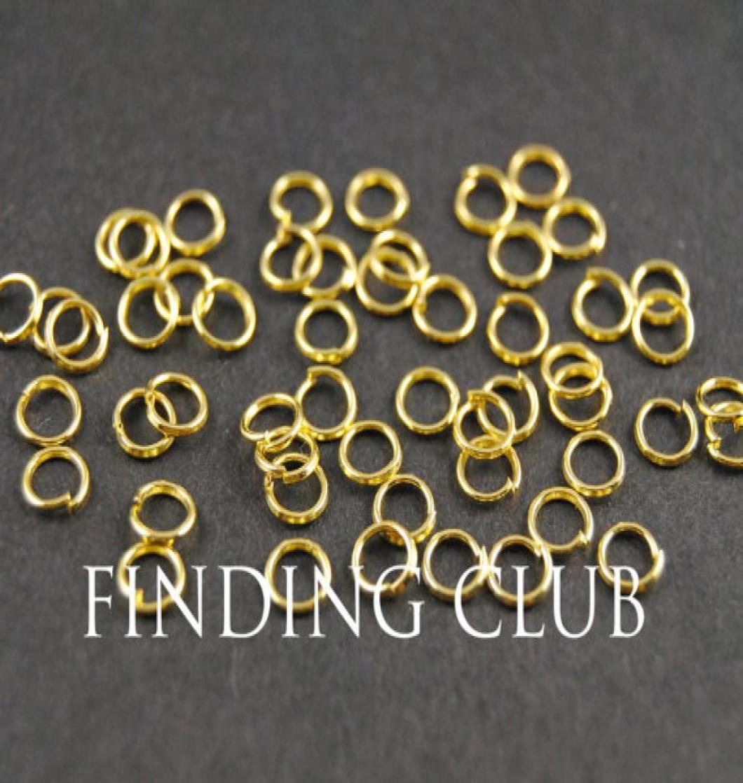 

500 pcs 4mm 5mm 6mm Gold plated Open Jumprings Jump rings split rings DIY supplies jewelry accessories9544987