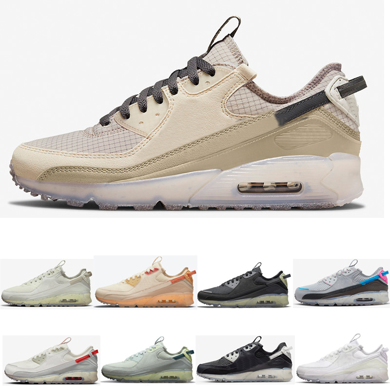 

Classic 90s Men Women Running shoes 90 Terrascape Bred Total Be True Camo Green Grape Infrared London men trainers Sneakers, 08