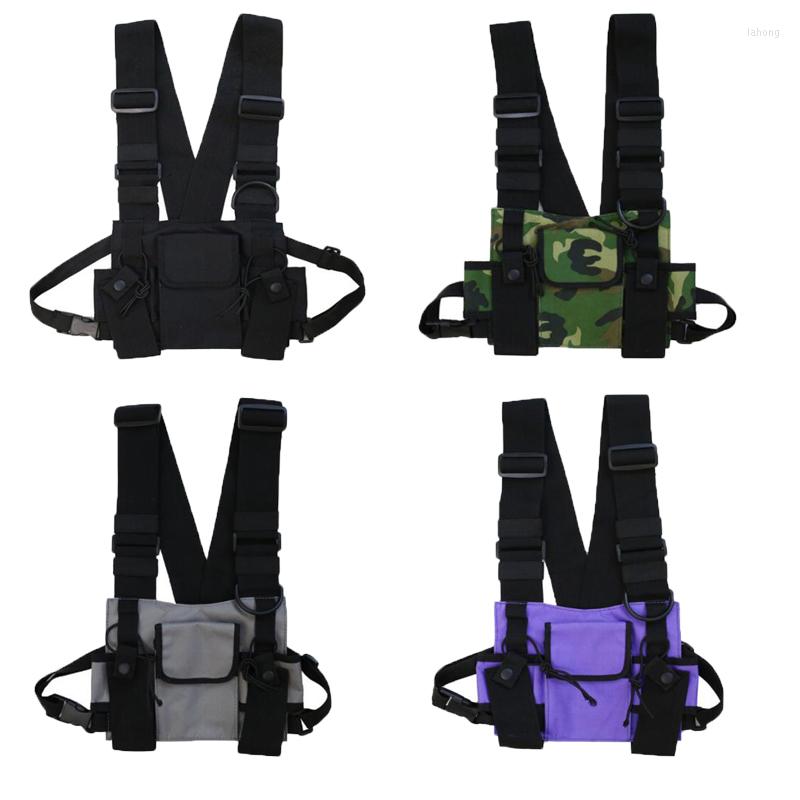 

Hunting Jackets Functional Tactical Chest Bag For Men Fashion Hip Hop Vest Streetwear Waist Pack Women Black Camouflage Rig, 1 chain