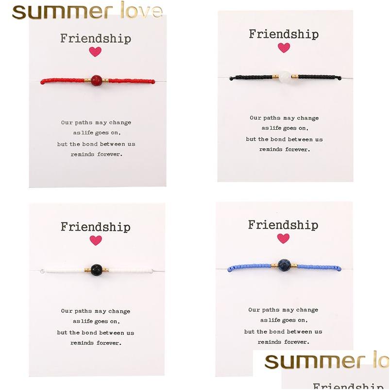 

Charm Bracelets New Bohemian Colorf Seed Beads Bracelet Boho Handmade Braid For Women Girls Natural Stone Bead Friendship Jewelry Gi Dhtrv