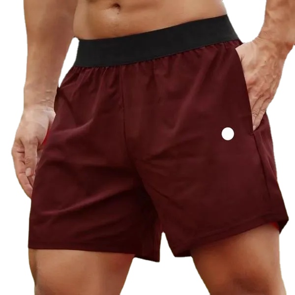 

Lu Men Yoga Sports Shorts Outdoor Fitness Quick Dry lululemens Shorts Solid Color Casual Running lulu Quarter Pant lulus, Have lu logo