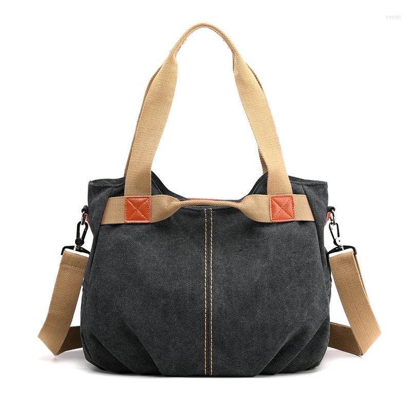 

Evening Bags For Women Shoulder Bag Tote Casual Solid Color 2023 Elegant Canvas High Quality Large Capacity Fashion Commuter, Khaki