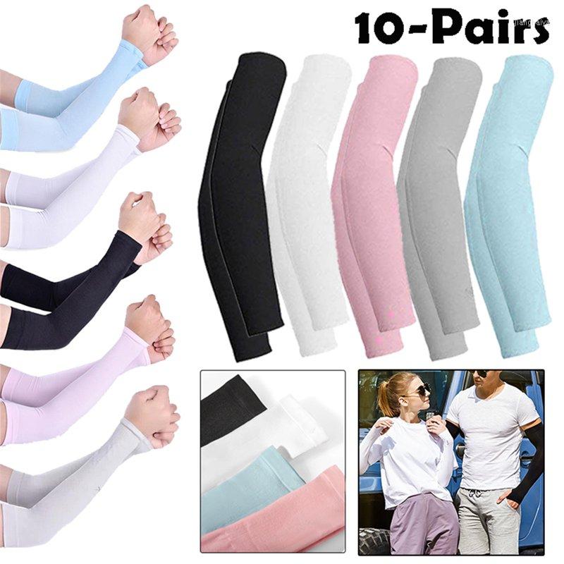 

Knee Pads 10 Pairs UV Sun Protection Cooling Sleeves Cover For Women And Men Sunblock Long Protective Biking Gard, Picture shown
