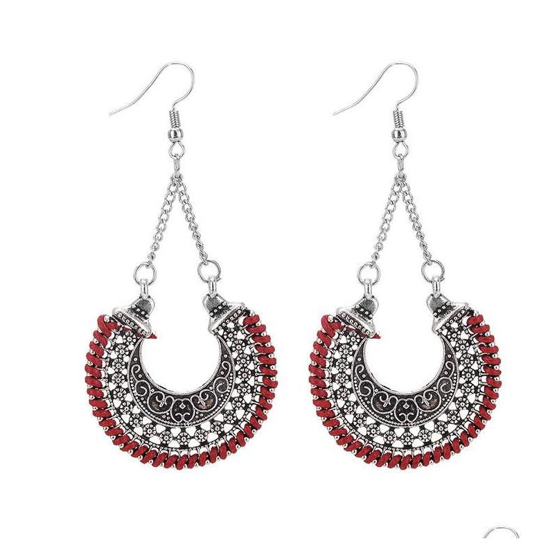 

Dangle Chandelier Fashion Earrings 4 Colors Boho Drop Rope Bohemian Vintage Sier Long Earring For Women Gift Jewelry Delivery Dhw5S