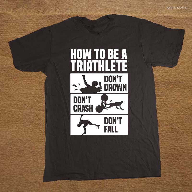 

Men' T Shirts Gift How To Triathlon Fashion T-Shirt Birthday Christmas O Neck Men Funny Short Sleeve Cotton, Women-white