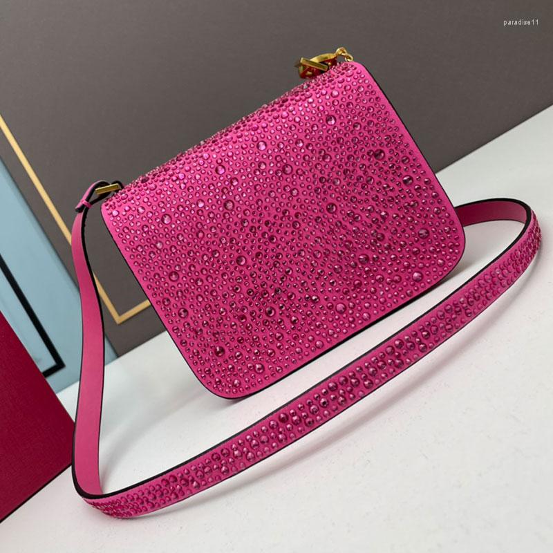

Evening Bags Shiny Crystal Messenger Bag High Quality Party Clutch Purse Fashion Shoulder Mini Women Handbag 2023