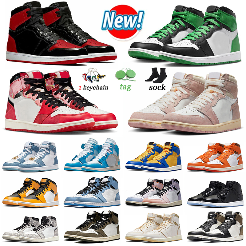 

Jumpman 1 1s Men Basketball Shoes Spider Verse Unc Toe Lost Found Bred Patent Dark Mocha Stealth Lucky Gorge Green Starfish True Blue Women Trainers Sports Sneakers, Rebellionaire