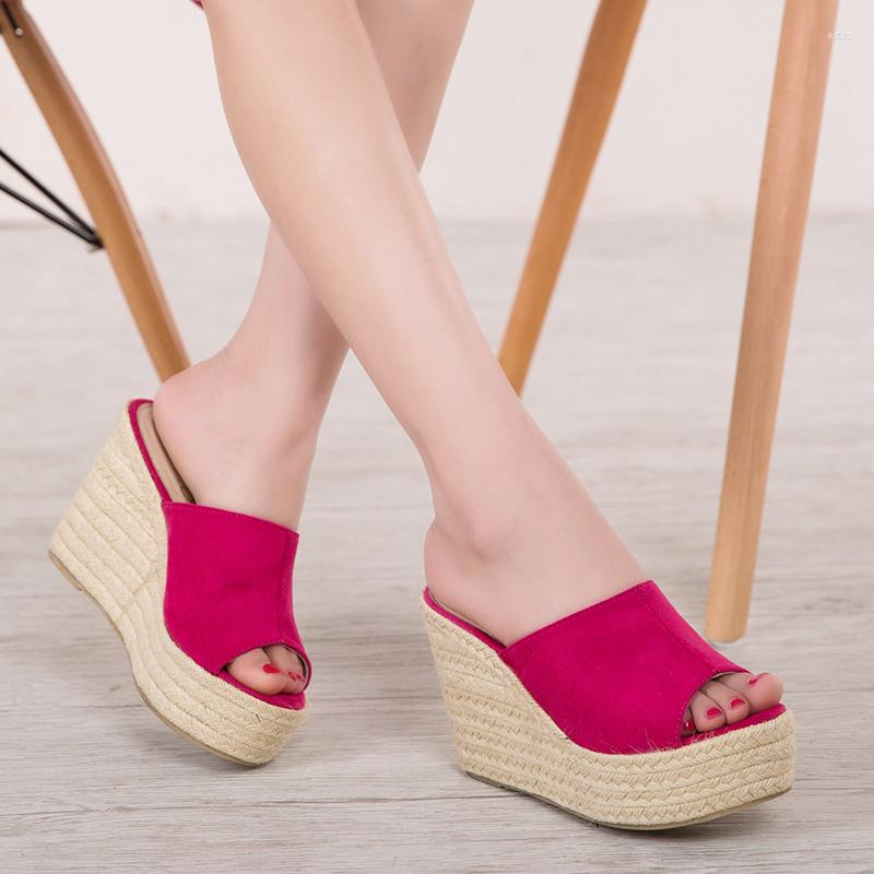 

Sandals Size 31-43 Women's Shoes Summer Wedge Slippers Platform High Heel Beach Can Make 9cm Heels, 11cm heel