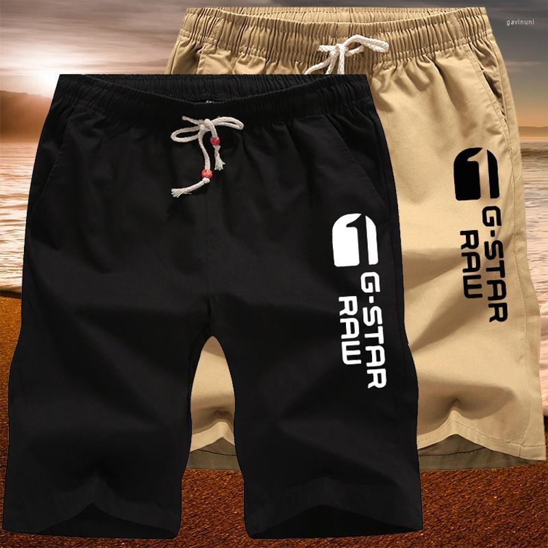 

Men's Shorts Men Solid Color Fashion Summer Breathable Elastic Waist Brand Casual Male, Khaki