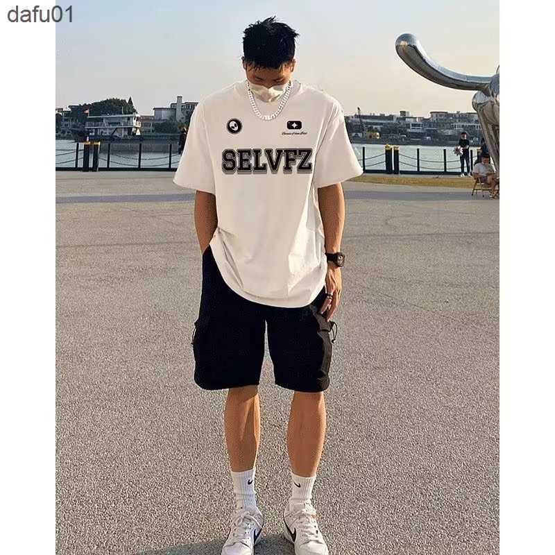 

Men' T-Shirts 2023 T-shirt ins cotton letter printed short sleeved T-shirt Men' trend summer T-shirt Street loose fitting Gothic -4xL top L230520 L230520, Dark grey