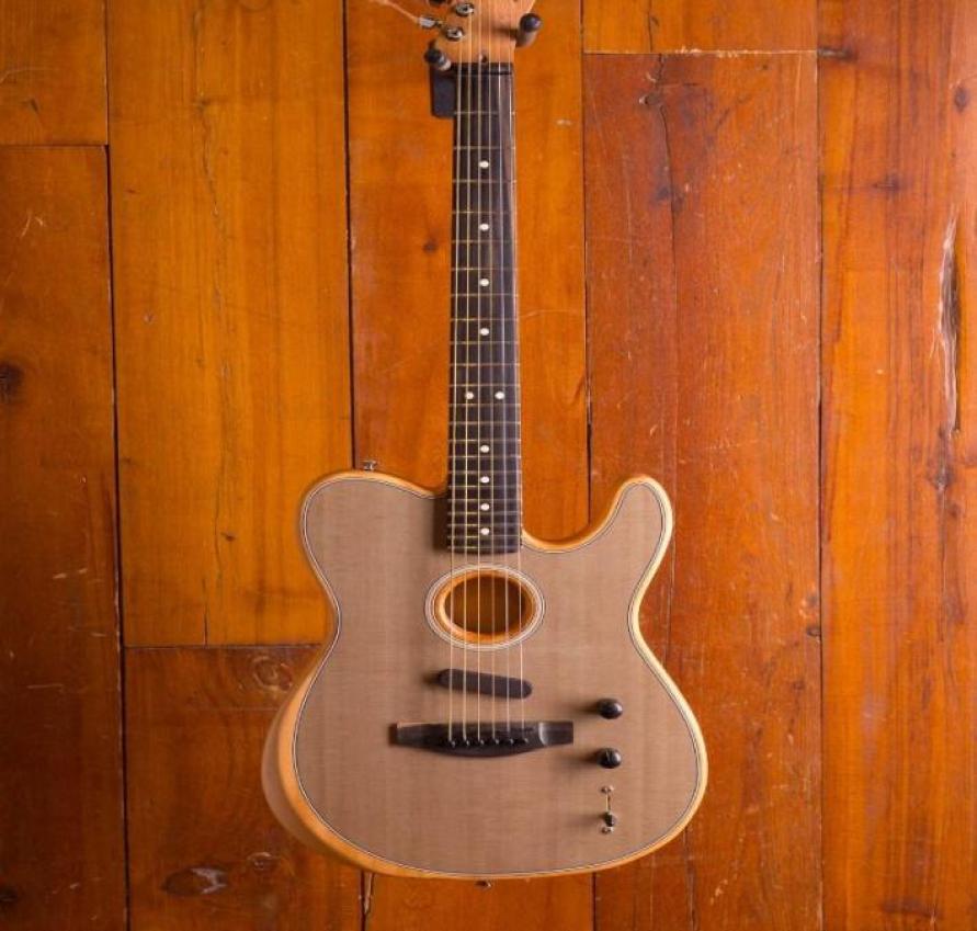 

Promotion Acousta Tele Natural Grey Electric Guitar Polyester Satin Matte Finish Spurce Top Dot Inlay Chorme Hardware3475643